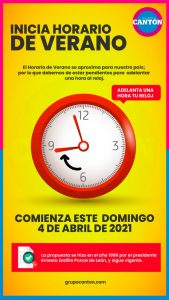 ¿Cuándo inicia el horario de verano?