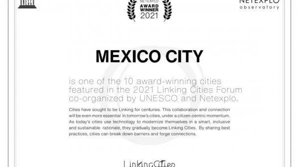 Agradece Claudia Sheinbaum premio “Netexplo Linking Cities 2021
