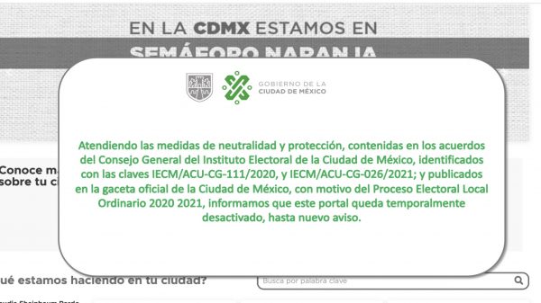Por elecciones, desactivan temporalmente portales de CDMX