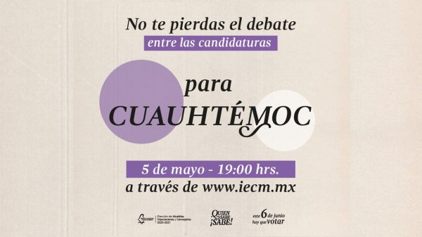 transmisión del debate de la alcaldía Cuauhtémoc