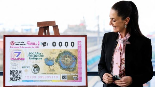 Devela Claudia Sheinbaum billete de Lotería Nacional