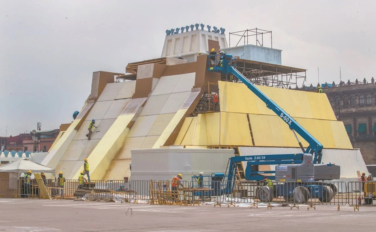 Listos los preparativos para la Maqueta Monumental del Huey Teocalli.