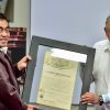 Recibe Andrés Manuel López Obrador documento histórico en Puebla