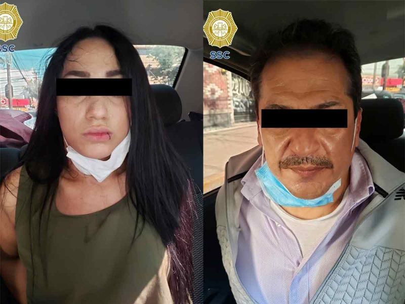 Por secuestro y robo en CDMX, detienen a pareja de colombianos