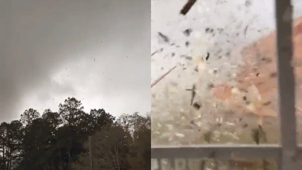 VIDEO: Capta tornado que arranca techo de su casa