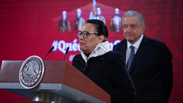 El Presidente AMLO destacó el trabajo de la titular de Seguridad, Rosa Icela Rodríguez.