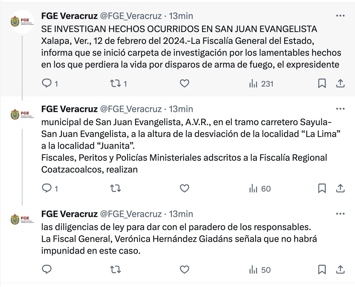 Ejecutan a exalcalde de San Juan Evangelista, Veracruz Diario Basta!
